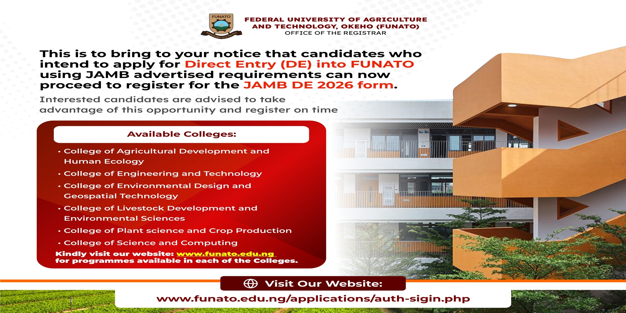 FUNATO Direct Entry Update